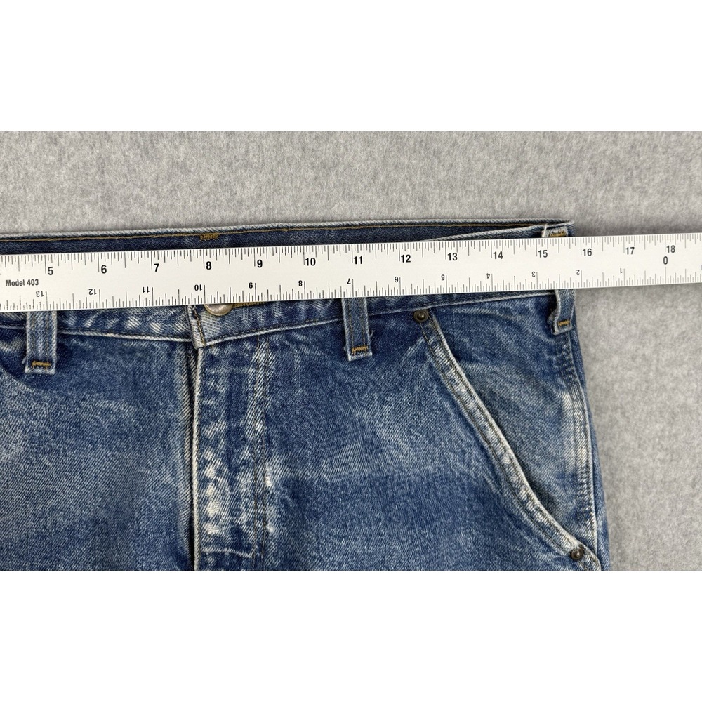 Vintage Carhartt Pants Mens 31x31 Light Wash Double Knee Rivets B73 Distressed - Picture 13 of 16